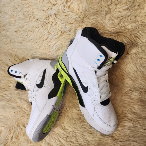 White and Black High-Top Sneakers - Picture 4 of 7